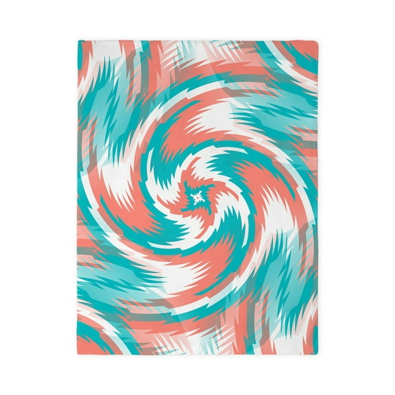 CafePress - Coral Teal Swirl - Twin Duvet Cover, Printed Comforter Cover