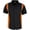 Black/Orange, variant on Men’s Work Shirt- Mechanical/Industrial Work Shirt with Vertical Reflective Lining Black/Gold