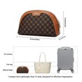 thumbnail image 4 of Bolsa de maquillaje BOYATU pequeña para monedero con espejo, impermeable, color café, 4 of 8