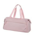 thumbnail image 4 of Bolsa de gimnasio con compartimento para zapatos y bolsillo húmedo, resistente al agua, de poliéster, práctica bolsa de lona, bolsa de gimnasio para h Rosa, 4 of 8