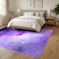 thumbnail image 3 of ODIKA 6'x9' Ultra-Soft Area Rug, Purple Starry Cosmic Watercolor Galaxy Abstract Nebula Motif None Washable, Bare feet friendly, Silk-Touch for Guest Room, Bedroom, 3 of 7