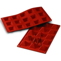 Silikomart Professional SF008 Silicone Baking Mold Pyramid 0.68 Oz, 1.42" x 1.42" x 0.87" High, 15 Cavities 1 Each