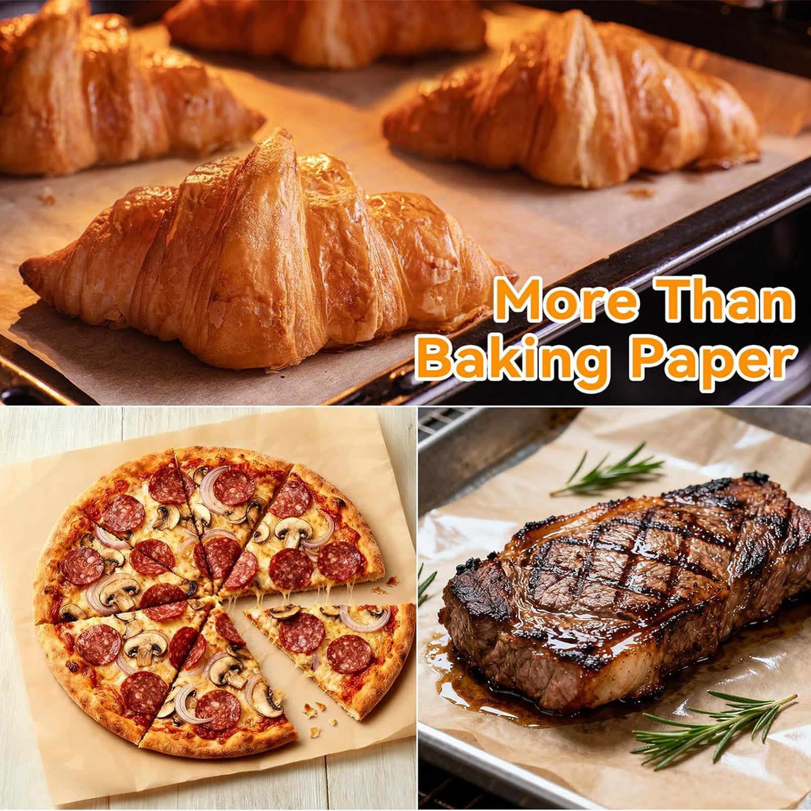 100 Sheets Disposable Square Parchment Paper, 18x18 Inch (8x8 Inch) Non-Stick Food Baking Paper, Square Baking & Cooking Paper for Oven, Pastry, Baking, & Grilling, 1 Pack