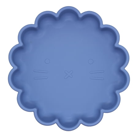 Kushies SiliLion, Lion Silicone Suction Plate For Toddlers, BPA, PVC & Phtalate Free Blue Color