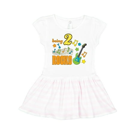

Inktastic Being Two Rocks- second birthday Gift Toddler Girl Dress