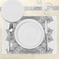 thumbnail image 3 of Ambesonne Eastern Place Mats Set of 4, Folk Pattern Moroccan, Standard Size, Grey White, 3 of 6