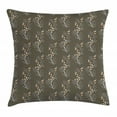 thumbnail image 1 of Floral Throw Pillow Cushion Cover, Soft Orange and White Dotted Branches Buds Branches Spring Seasonal Pattern, Decorative Square Accent Pillow Case, 18 X 18 Inches, Orange White Grey, by Ambesonne, 1 of 2