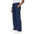 thumbnail image 3 of QIYAGBSA Scrub Pants for Women Soft Stretch Drawstring Elastic Waist Multi Cargo Thigh Pockets Work Uniform Long Shifts Daily Duty Easy Move, 3 of 8