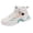 White, variant on Men's High-top Sneakers Trendy Versatile Thick-Soled Casual Dad Shoes with 𝖫a𝖼e Up, Breathable Knit Mesh Summer Sport Shoes for Back to College