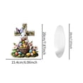 thumbnail image 3 of zhangmingg Easter Solid Material 2D Rabbit Egg Center Statue Desktop Ornament for Home Living Room Shelves, 3 of 8