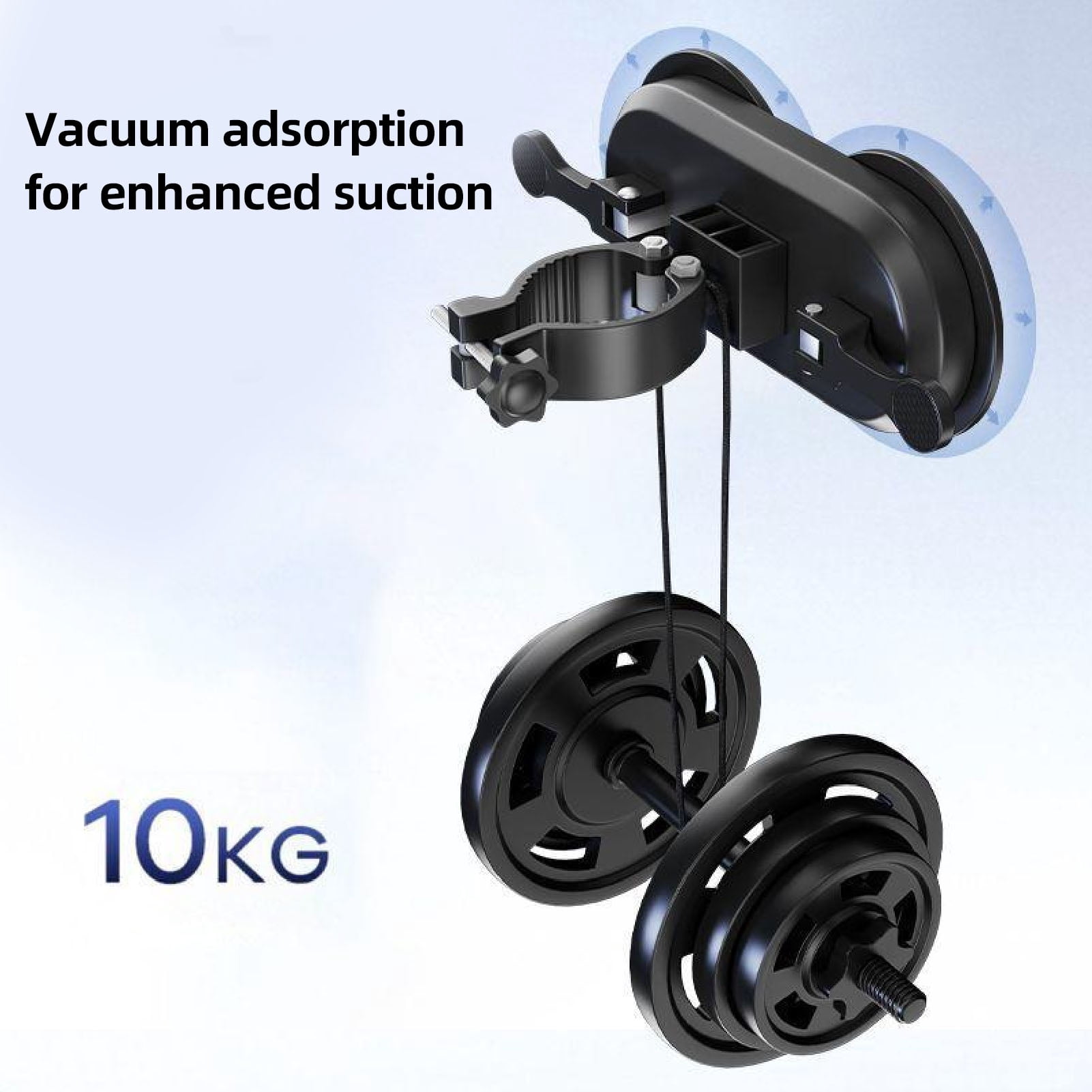 M Buder Massage Gun Wall Mount with Vacuum Suction Cups, Hands-Free Fascia Gun Holder for Self Muscle Relief (9.06 in / 23.0 cm)
