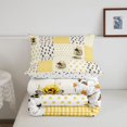 thumbnail image 5 of Erosebridal Lovely Bug Bee Twin Comforter Sets,Vintage Sunflower Floral Bedding Set,Cream White,Polkadot Reversible,2-Piece,1 Comforter and 1 Pillowcase, 5 of 7
