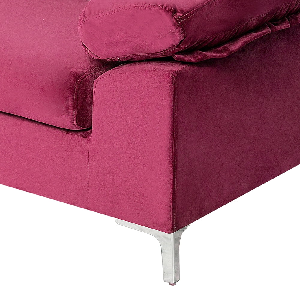 Kepooman Modern Mid Century L Shaped Sectional Sofa Bed, Convertible Sofa Couch for Living Room, Purple Kepooman Modern Mid Century L Shaped Sectional Sofa Bed, Convertible Sofa Couch for Living Room, Purple