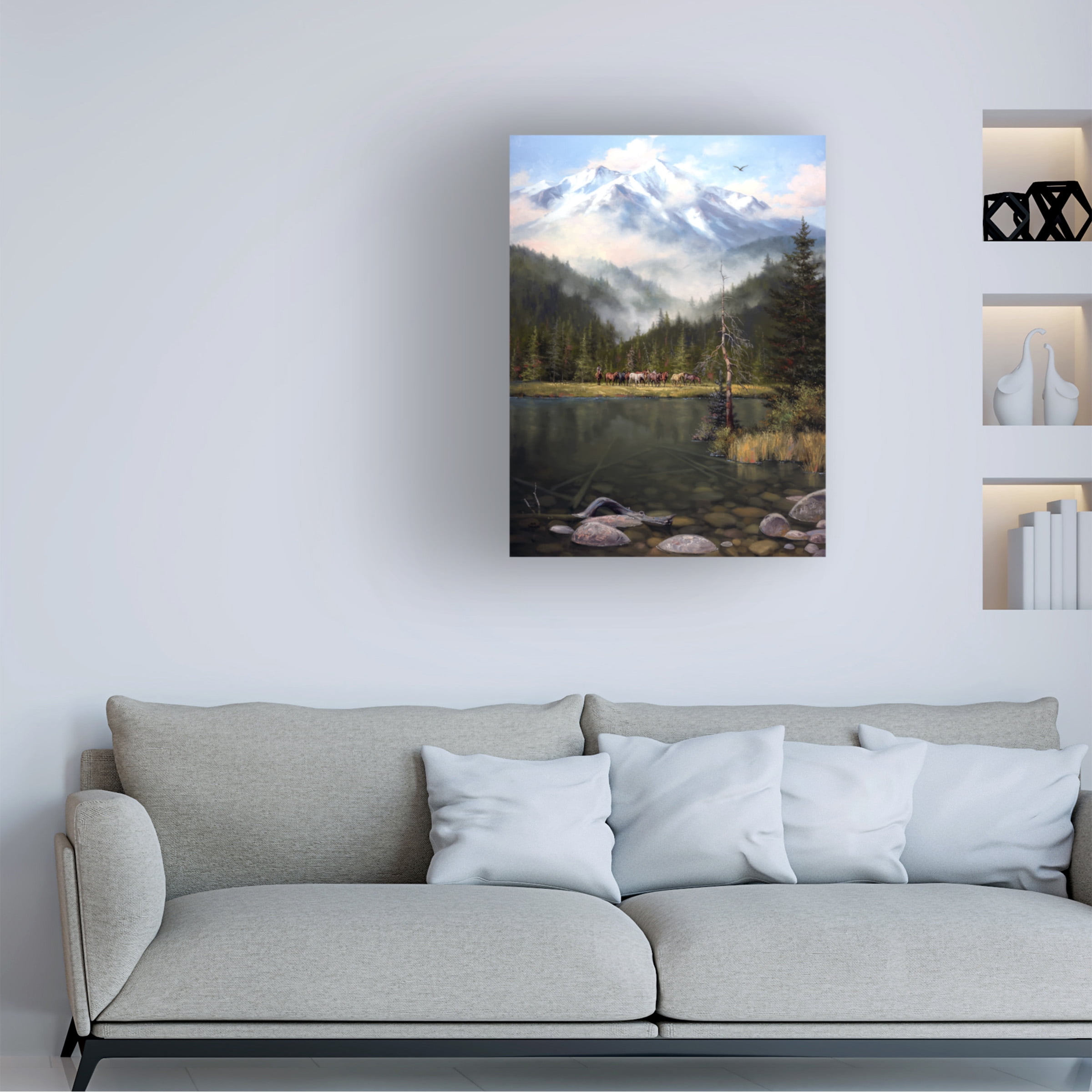 Jack Sorenson 'As The Mist Slowly Rises' Canvas Art