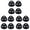 Black 12 PCS, variant on 4 PCS Self Adhesive Appliance Sliders,Heavy-Duty Small Appliance Casters Wheels Sticky Swivel Sliders,360 Degree Noise-Free Rotation Storage Box Bottom Trash Can Appliances Caster (Z-Nylon Black)
