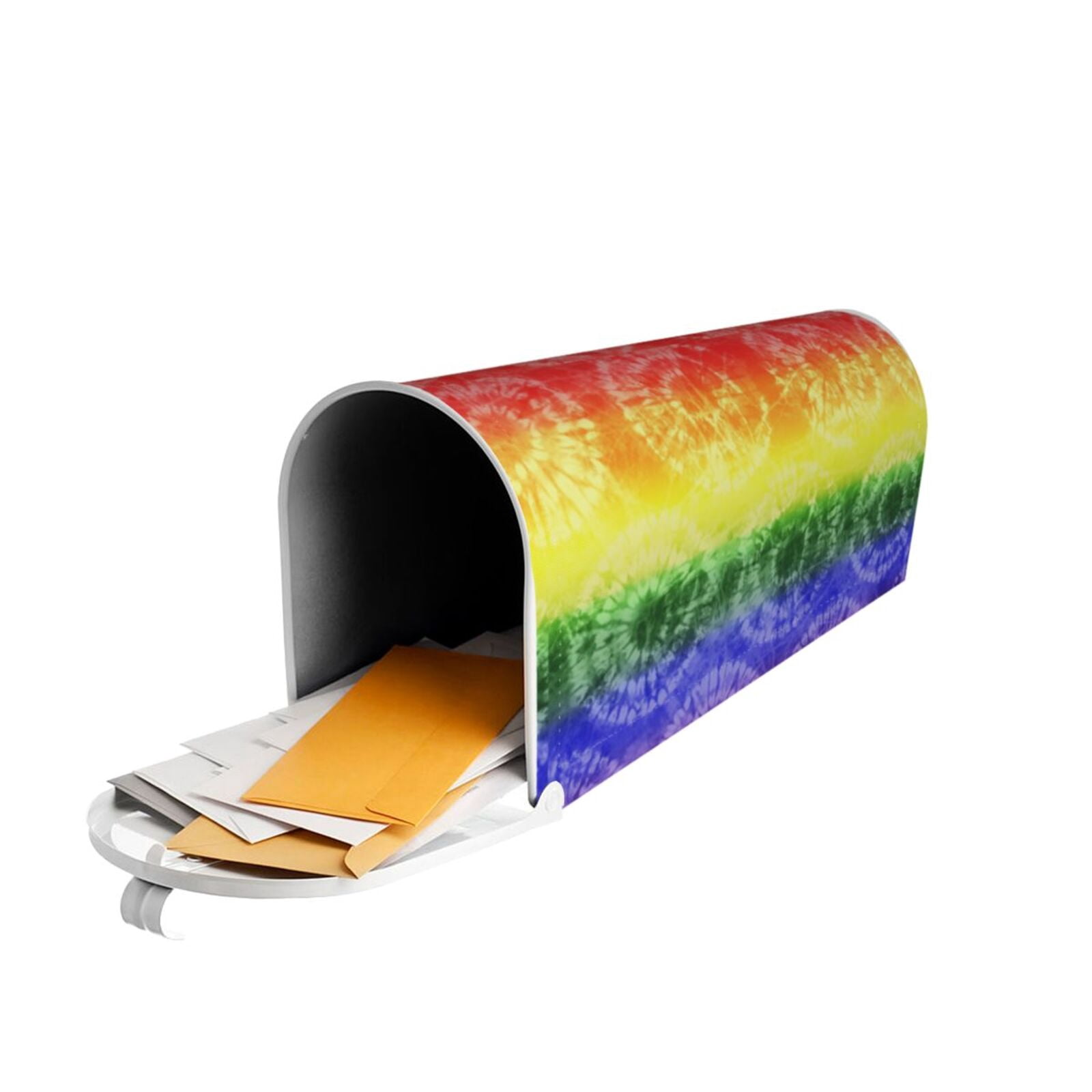 Gukieu Colorful Tie Dye Print Magnetic Mailbox Cover, Sun-proof and Waterproof Home Yard Mailbox Cover-25.5x21 in