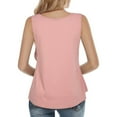thumbnail image 4 of Mittory Women's Sleeveless Tank Tops Double Layers Chiffon Casual Blouse Tunic Shirts, 4 of 7
