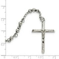 thumbnail image 2 of Stainless Steel 4mm Bead Rosary Necklace, 2 of 2