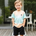 thumbnail image 6 of Bainana Independence Day Outfit Set For Toddler Boys Cartoon Print Short Sleeve Crew Neck Tops And Shorts Set Comfortable Handsome Little Boys Festival Party Playwear Size 5-6 Years, 6 of 7