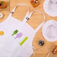 thumbnail image 4 of 2 Pack Kids Chef Apron and Hat, Adjustable Kitchen Cooking Apron with Two Pockets for Girls Boys, 4 of 7