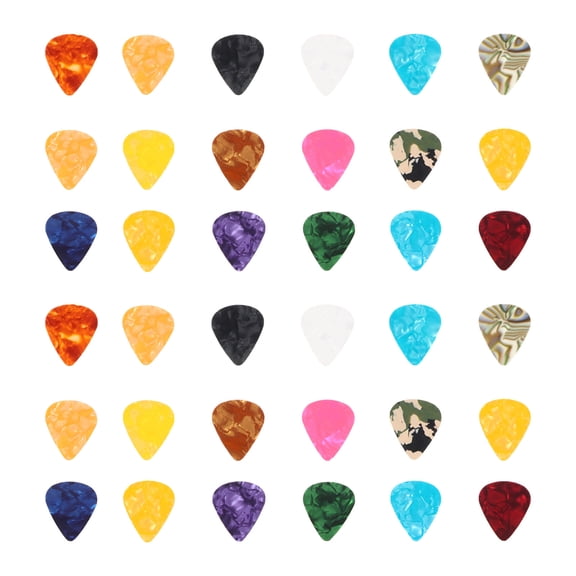 UNOMOR 40Pcs Guitar Picks Set ABS Assorted Fingers for Folk Guitar Practice