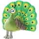 thumbnail image 3 of Una cosa Peluche de pavo real simulado de 32 cm de ancho y 25 cm de alto. Recuerdo de zoológico. Decoración de pantalla abierta de pavo real. Libro cognitivo de aves para niños. L Regalos vacaciones, 3 of 6