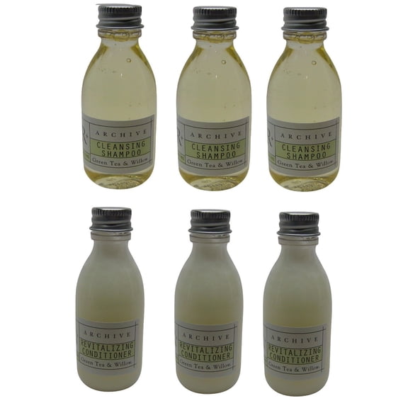 Archive Green Tea & Willow Shampoo and Conditioner lot of 6 bottles