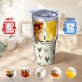 thumbnail image 6 of 20oz Chicken Lover Tumbler with Handle Top Birthday Christmas Gift for Chicken Fans Women Men Insulated Travel Mug Fits Car Cup Holders Durable Build Hot Tea Cold Soda On the Go Office Use, 6 of 6