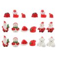 thumbnail image 3 of 1 Juego de 18 Uds. Muñecas navideñas adornos de resina artículos de arte decorativos (rojo, estilo aleatorio), 3 of 8