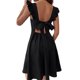 thumbnail image 5 of Lucakuins Vestido de mujer, vestido de verano con cuello cuadrado y espalda descubierta, minivestido de verano para fiesta Lucakuins moda, 5 of 6