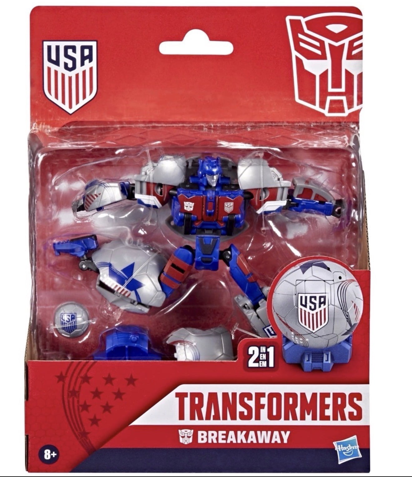 Transformers Toys US Soccer Federation Breakaway 5.5" Action Figure, Robot Toys for Ages 8+