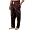 thumbnail image 4 of Domuza Mens Halloween Pajamas Novelty Horror Print Casual Drawstring Pajama Pants Lightweight Cotton Soft Lounge Pjs Bottoms with Pockets Wine XXL, 4 of 5