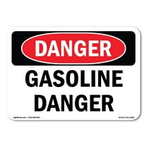 OSHA Danger Sign - Gasoline Danger | Plastic Sign | Protect Your Business, Construction Site, Warehouse & Shop Area | Made in The USA