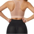 thumbnail image 3 of Fengactive Women's Zipper Front Closure Sports Bra Racerback Mesh Supportive Breathable Yoga Bras, 3 of 4