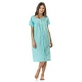 thumbnail image 5 of Casual Nights Women's Short Sleeve Eyelet Embroidered House Dress, 5 of 5
