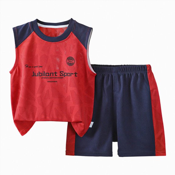 Hessimy Boys Sport Short Sleeve Tee and Short Set, Lightweight and Breathable Quick Dry Set,Jogging Football Tracksuit 6-12 Months