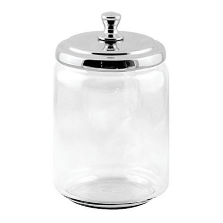 Interdesign York Bathroom Vanity Glass Apothecary Jar For Cotton Swabs Cosmetic Pads Large Clear Chrome - Bathroom Vanity Glass Jars Interdesign York Bathroom Vanity Glass Apothecary Jar For Cotton Swabs Cosmetic Pads Large Clear Chrome - Bathroom Vanity Glass Jars