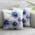Chilfamy Blue Flowers Pillow Cases with Zipper Home Decor for Living