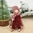 thumbnail image 3 of Yuarrent Colgante colgante suave Mini muñeca de Navidad de madera lindos juguetes de peluche con cordón adornos de árbol de Navidad ligeros Kits de decoración para fiestas Rojo/Niña, 3 of 6