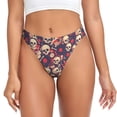 thumbnail image 1 of Balery Skull rock music record Tangas de Algodón para Mujer con Estampado – Ropa Interior Sexy, Transpirable, G-string-3X-Large, 1 of 6