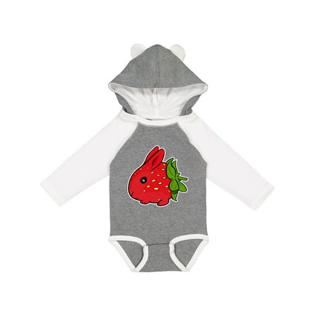 

Inktastic Strawberry Lover Bunny Rabbit Gift Baby Boy or Baby Girl Long Sleeve Bodysuit