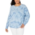 thumbnail image 4 of I.N.C Womens Cable-Knit Pullover Sweater, Blue, Plus Size, 3X, 4 of 5