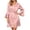 Pink, variant on Tqcoqu Women's 3/4 Sleeve Ruffle Trim Thin Bathrobe Sleep Robe Casual Loungewear,Beige Women's S-XXL