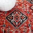 thumbnail image 6 of SAFAVIEH Vintage Hamadan Bryan Medallion Area Rug, Red/Black, 8' x 10', 6 of 8