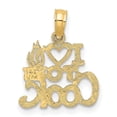thumbnail image 3 of 14K Yellow Gold I HEART TO COOK Charm Pendant, Polished, 14.1 mm, 3 of 6