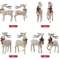 thumbnail image 4 of Resin Holiday Figurine Decorative Christmas Deer Tabletop Statue Decor, 2 Pack, 4 of 8