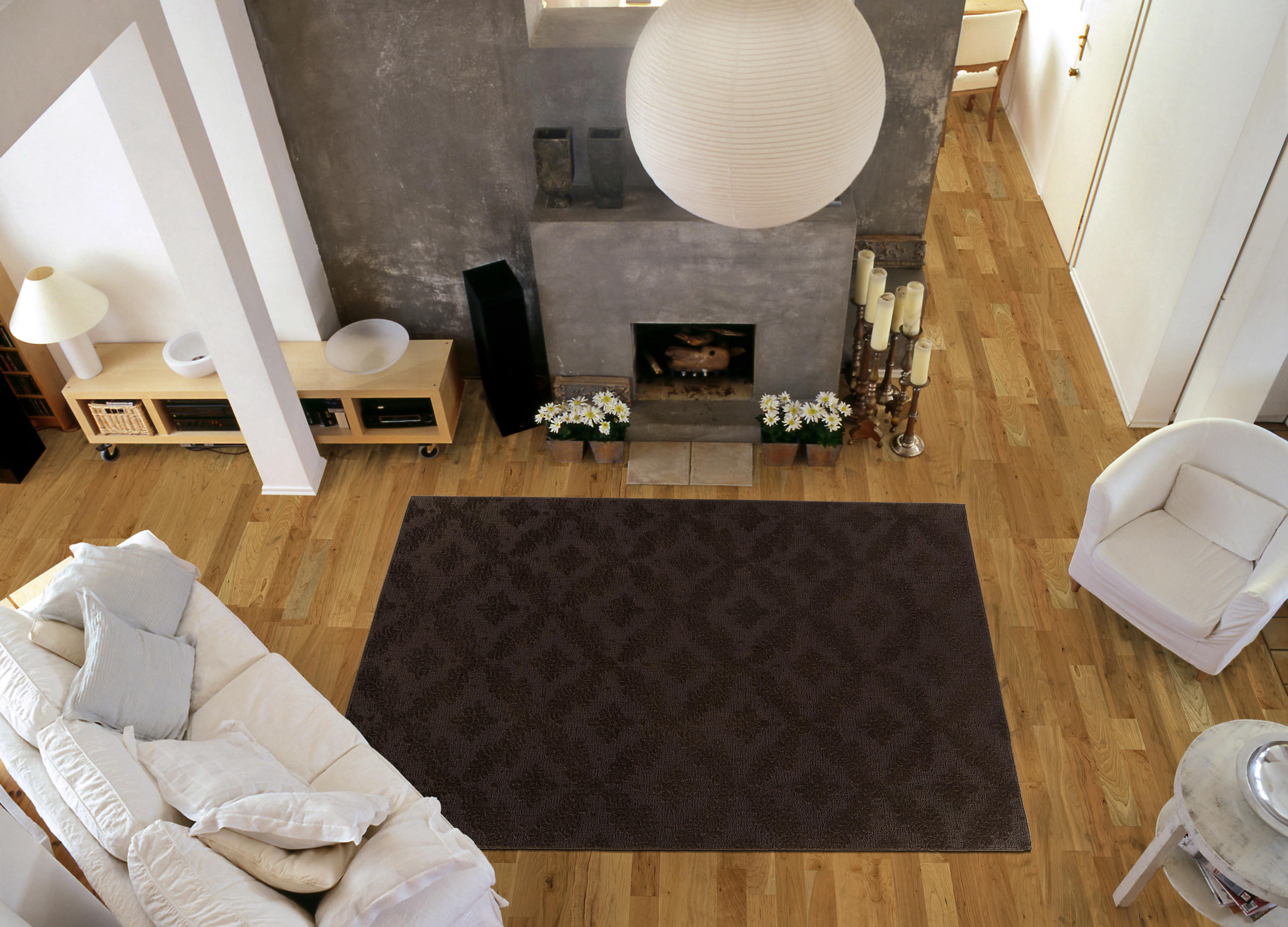Garland Rug Charleston Polypropylene Mocha Indoor Area Rug, 4' x 6'