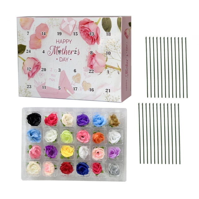 Caja de regalo de flores, centros de mesa de regalo de flores para ancianos, ramo de flores de seda, arreglo floral para compromiso de Acción de