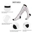thumbnail image 5 of Lsque Rose Flower B Pattern Sport Compression Socks for Men & Women 15-20 mmHg Knee High Nurse Pregnant Running Medical and Travel Athletic, 5 of 6