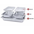 thumbnail image 3 of VeZee 28 Piece Buffet Serving Kit Disposable Aluminum Refill Chafing Set (No Racks) with Pans, Lids, Fuel Cans & Serving Utensils, 3 of 7